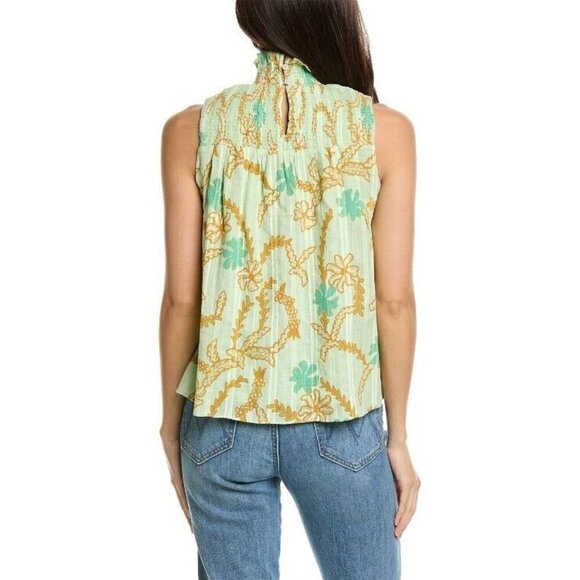NWT JOIE MIKA PASTEL GREEN SLEEVELESS HIGH NECK TOP - Picture 3 of 10